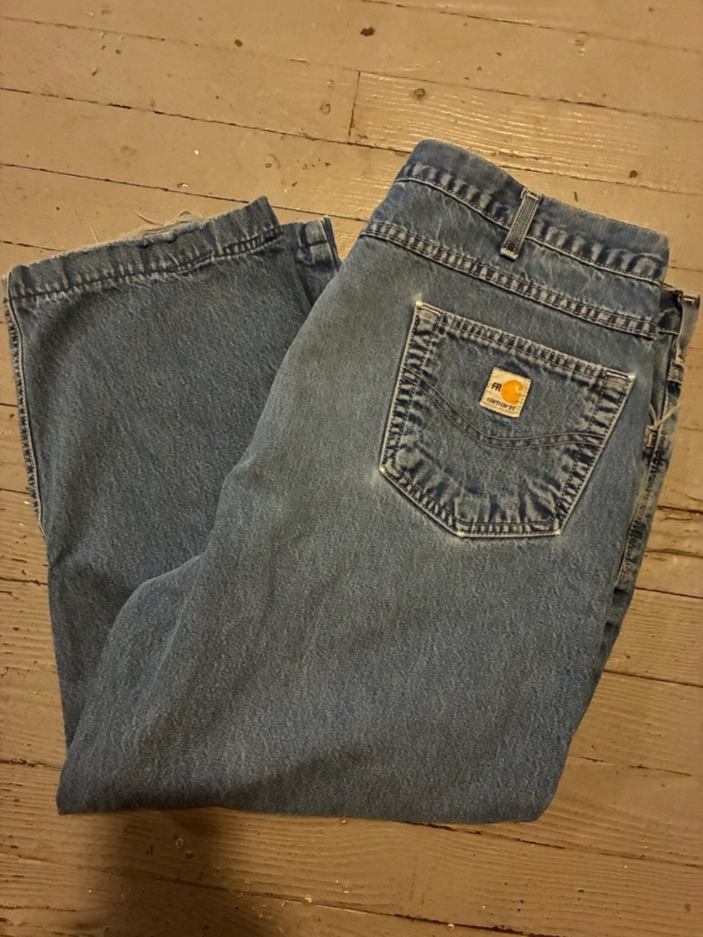 Carhartt FR Jeans 42x30 Relaxed Fit Workwear Denim Flame Resistant USA Made